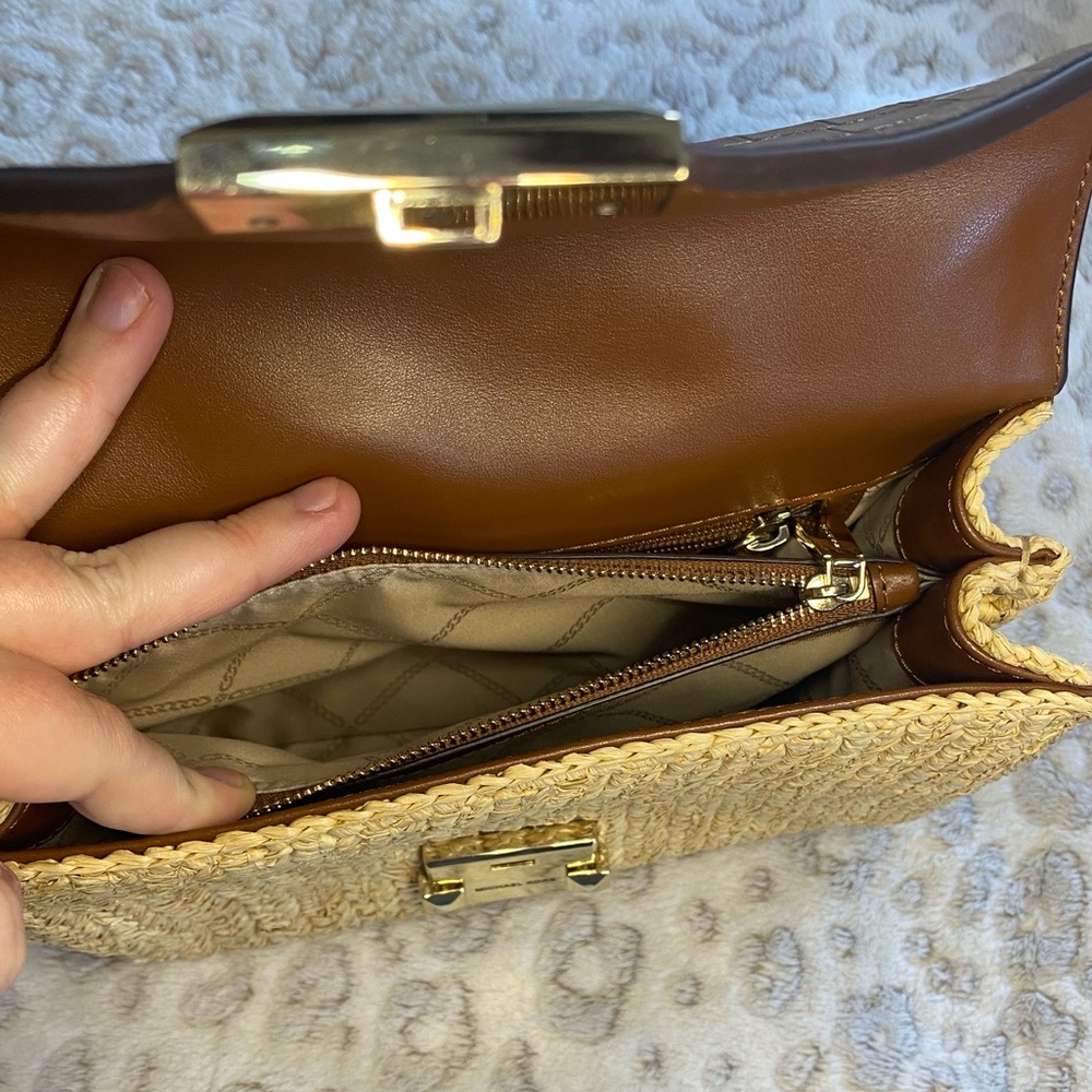 Michael Kors Whitney Straw Shoulder Bag - Picture 7 of 11